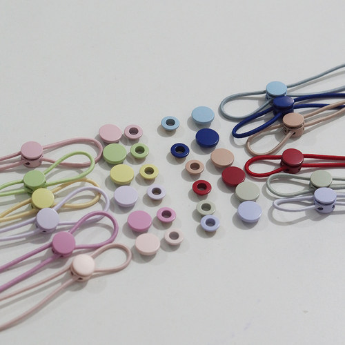 彩色金属四合扣气眼猪鼻扣弹力绳