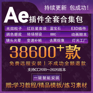 Ae插件全套一键安装E3D红巨星Element中文汉化Particular远程安装