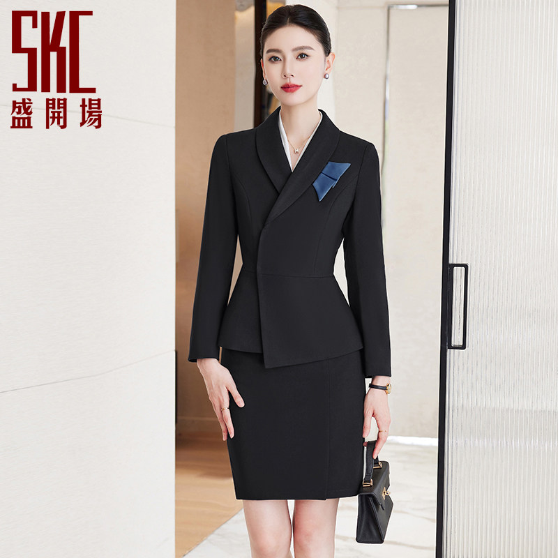 盛开场新职业装西装套装女秋冬长袖工装气质酒店前台美容院珠宝店