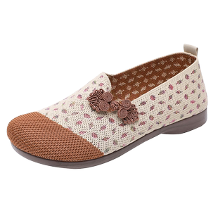 春夏新款老北京布鞋女单鞋透气平底舒适中老年女鞋软底防滑妈妈鞋