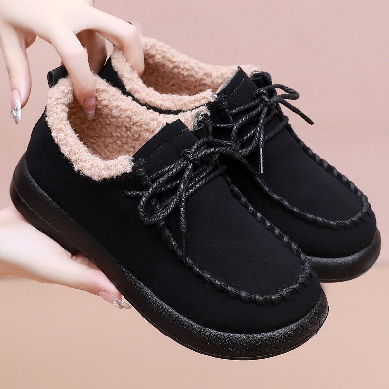 2025新款秋冬季妈妈鞋棉鞋女平底加绒保暖棉靴软底防滑休闲乐福鞋,女鞋,高帮鞋,淘宝优惠券,粉丝福利购,淘宝优惠卷