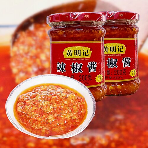 蒜蓉辣椒瓶装潮汕特产酱料黄明记