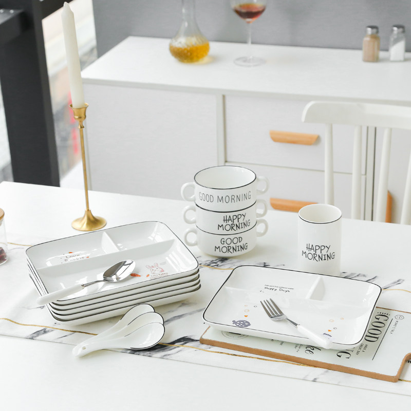 Nordic Rectangular Ceramic fashion simple plate