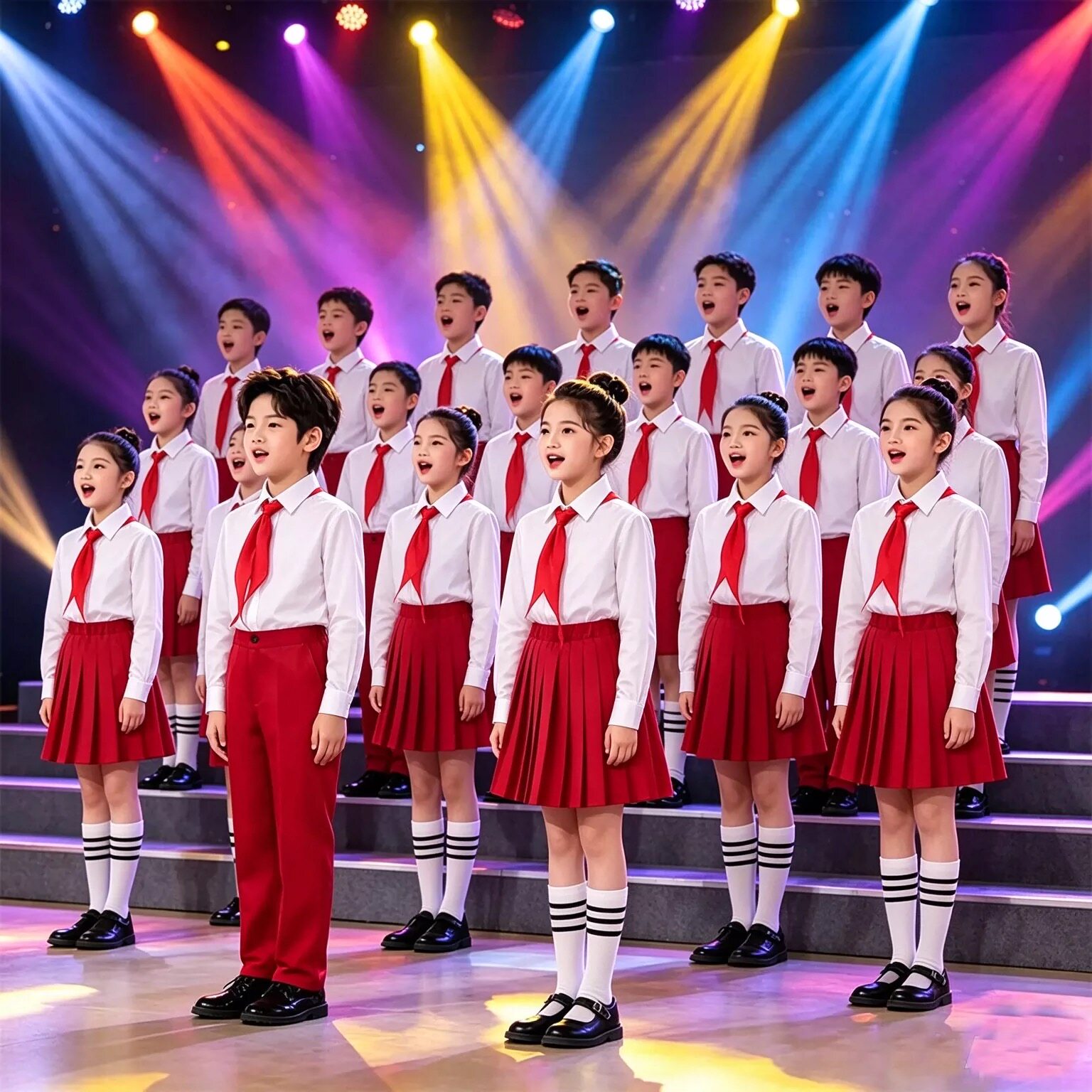 儿童红领巾合唱朗诵爱国演出服
