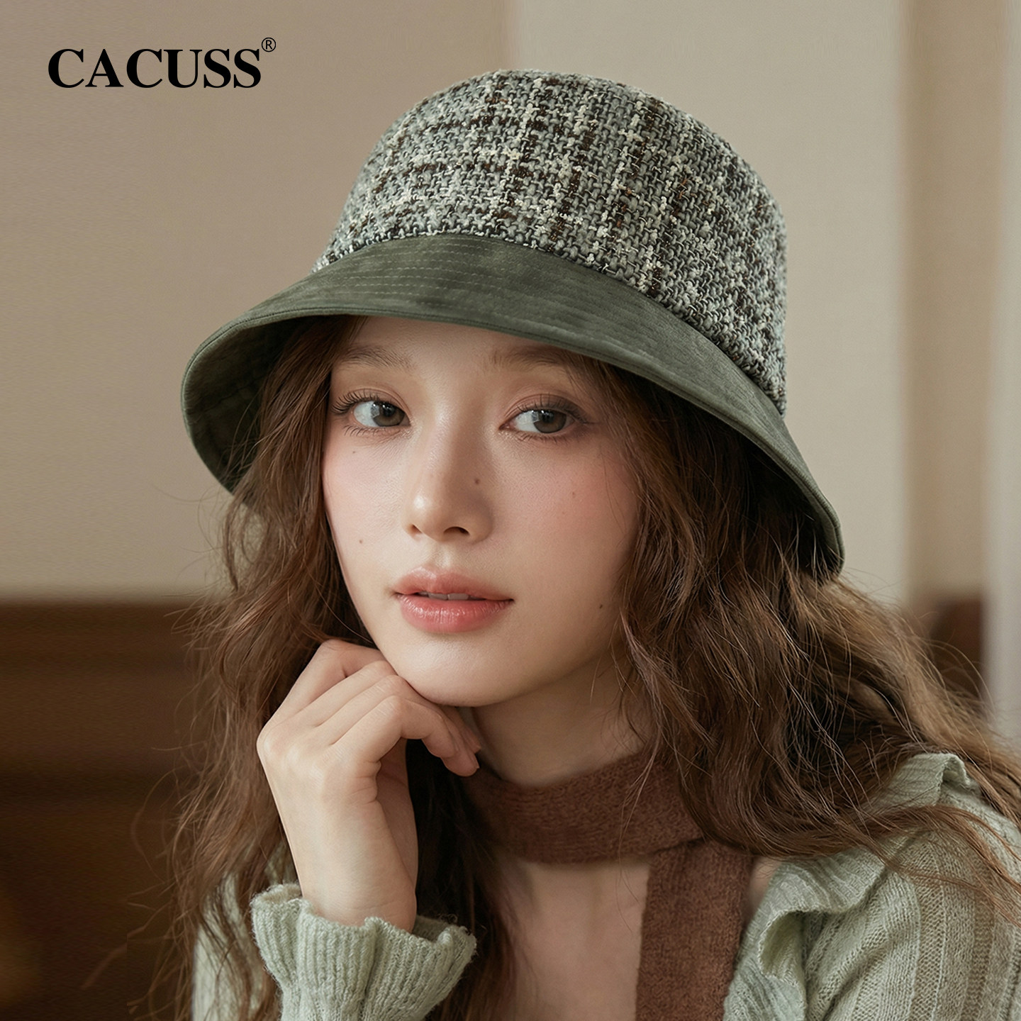 CACUSS渔夫帽子女小香风新款秋冬季气质显脸小百搭时尚优雅遮阳帽,服饰配件/皮带/帽子/围巾,帽子,淘宝优惠券,粉丝福利购,淘宝优惠卷