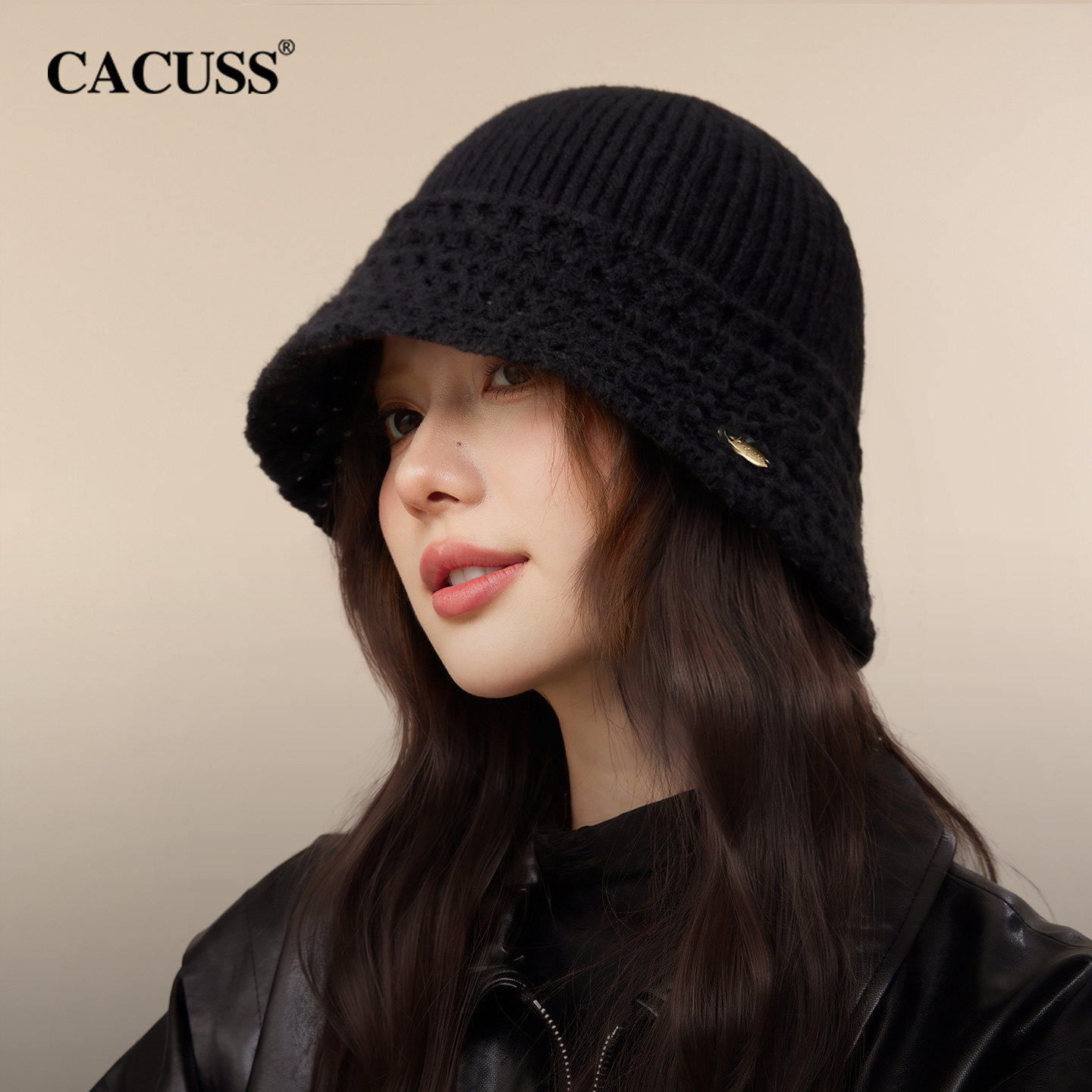 CACUSS镂空针织渔夫帽图片