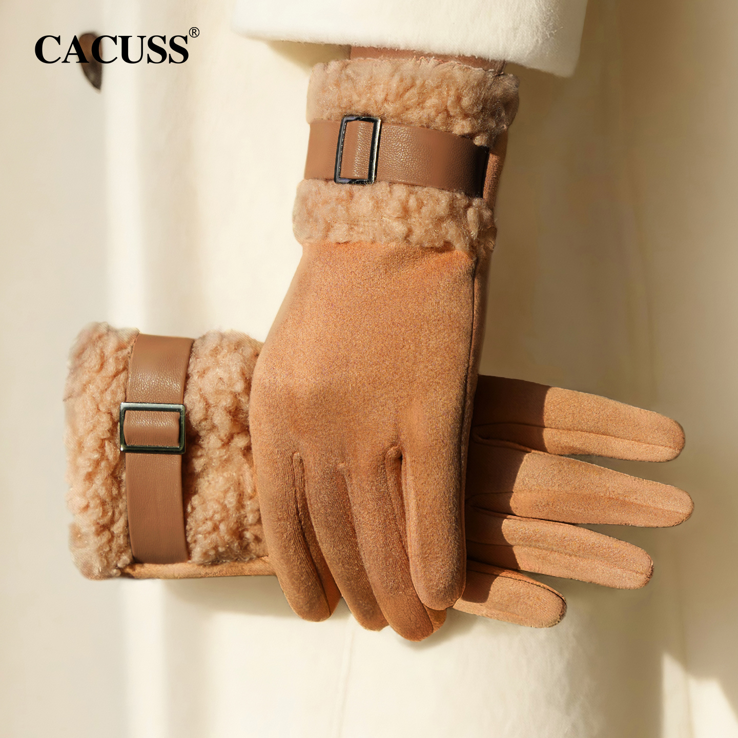 CACUSS冬季加绒加厚防寒保暖手套