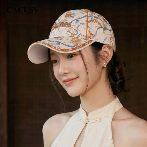 CACUSS新中式刺绣显脸小棒球帽女