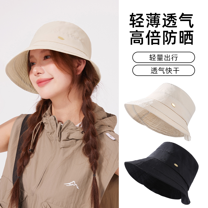 CACUSS帽子女春夏新款防晒渔夫帽