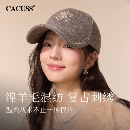 CACUSS新款复古羊毛棒球帽