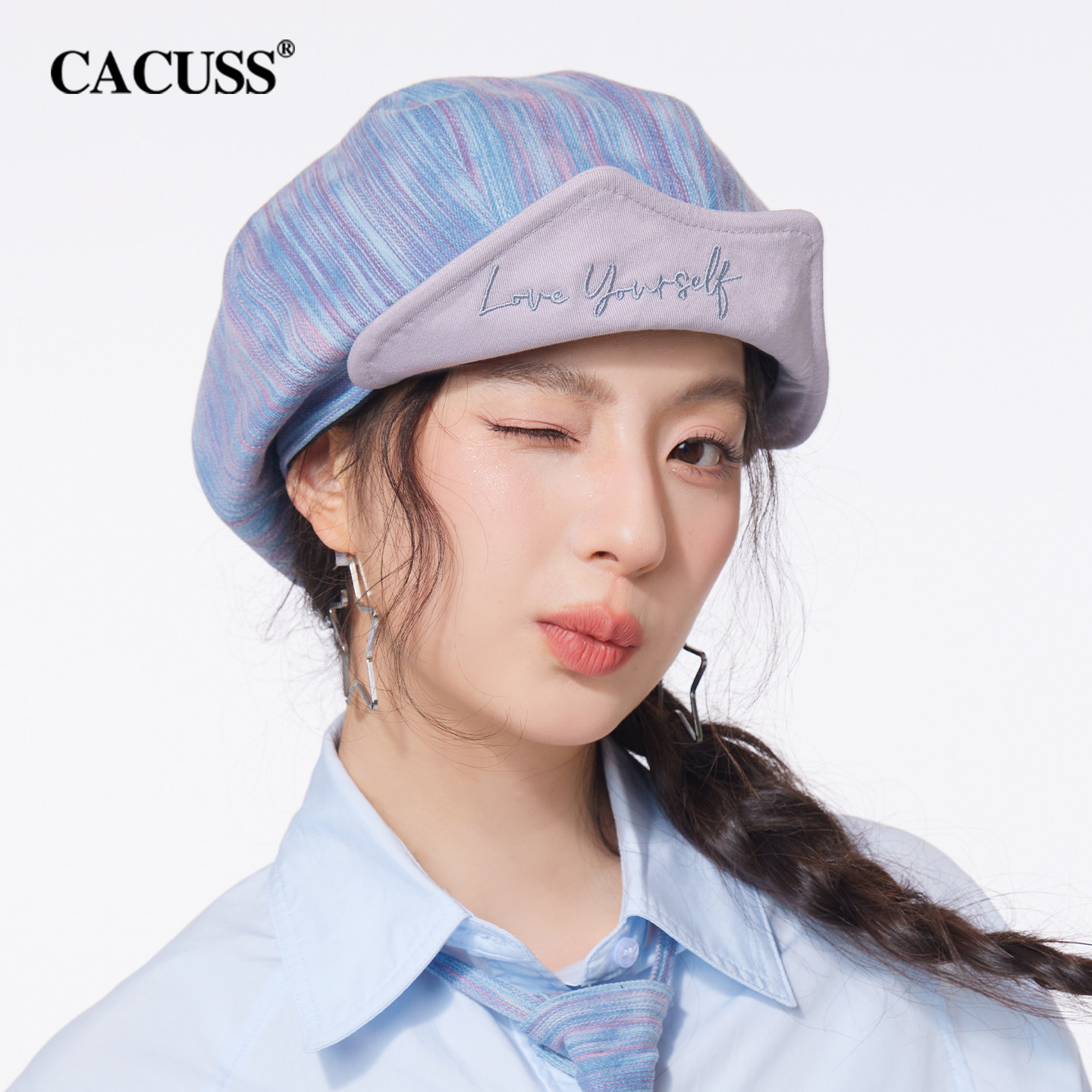 CACUSS女春夏复古显脸小报童帽图片
