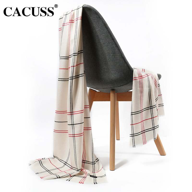 羊毛围巾女秋冬季新款时尚英伦格子围巾轻薄保暖女士围巾披肩两用