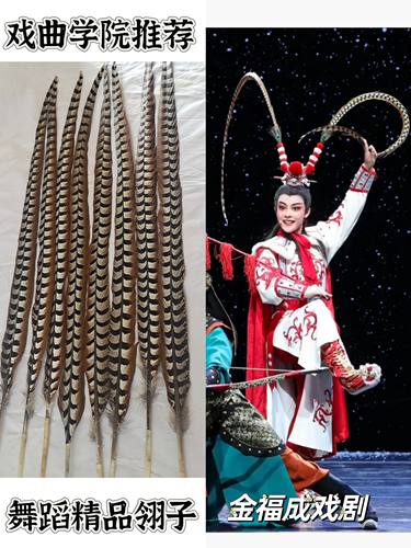 孙悟空花旦头饰鸡翎子紫金冠配件羽毛山鸡毛戏曲京剧穆桂英野鸡毛