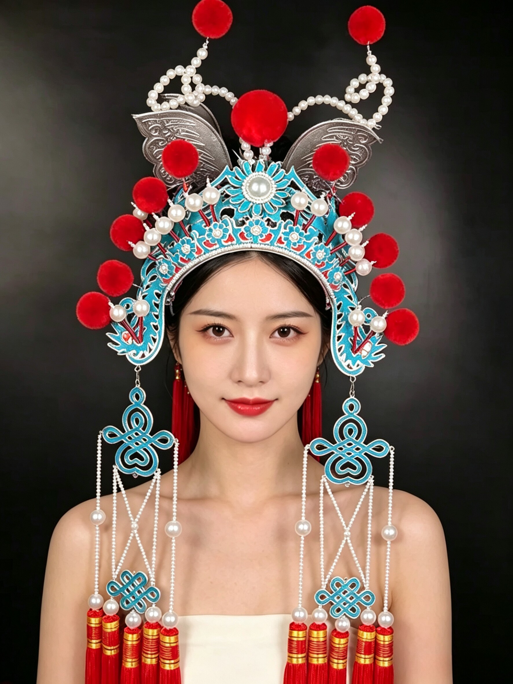 戏装戏曲戏剧用品戏具京剧豫剧盔头戏帽女将盔穆桂英扈三娘蝴蝶盔