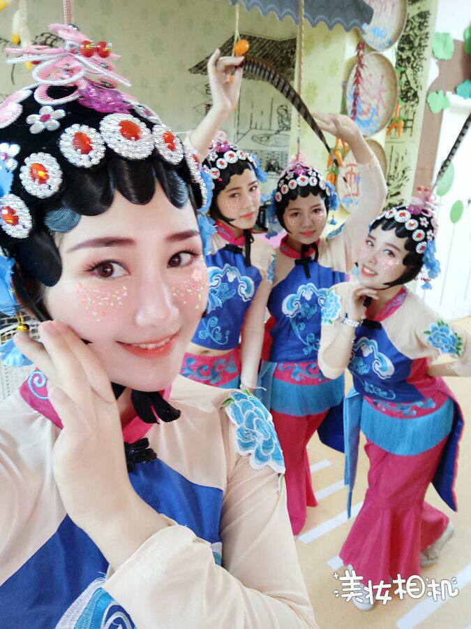 高端俏花旦心有翎兮舞蹈头饰镶钻款成人儿童头饰
