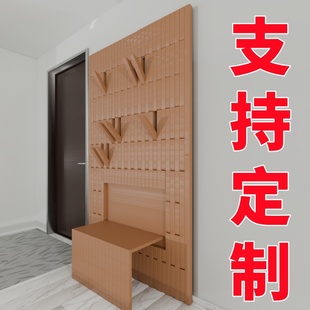 实木挂衣架墙上置物架衣帽架壁挂墙壁卧室玄关木条衣挂钩钢琴定制