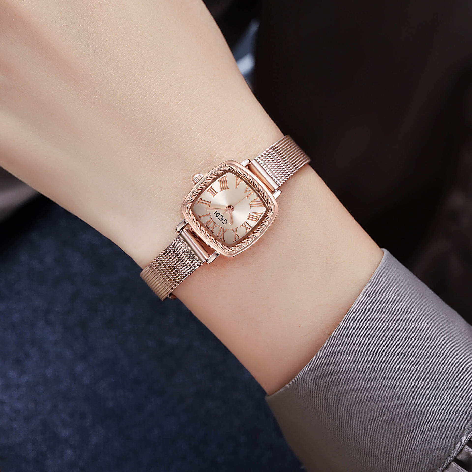 复古麦穗女小金表手表