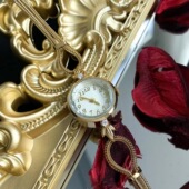 新款 agete手表女麦穗小金表轻奢迷你简约圣诞节礼物复古石英腕表