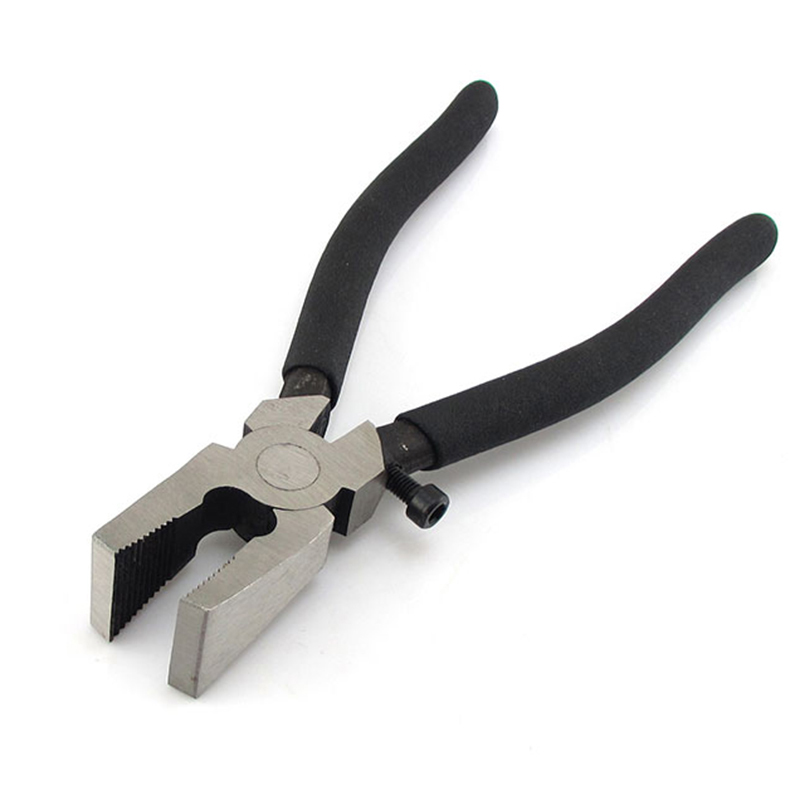 8寸玻璃钳平口带齿钳200mm