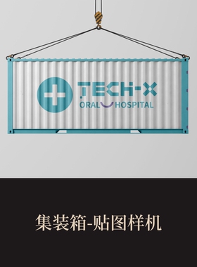 1个高端提案展示PSD集装箱VI样机模板logo智能贴图