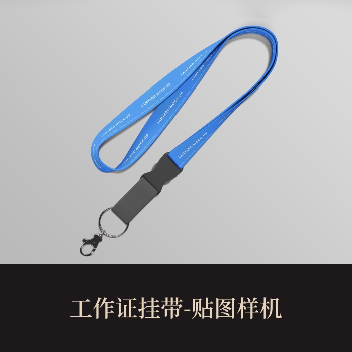 高端提案利器优质PSD 工作证挂带绳子VI样机设计模板logo智能贴图