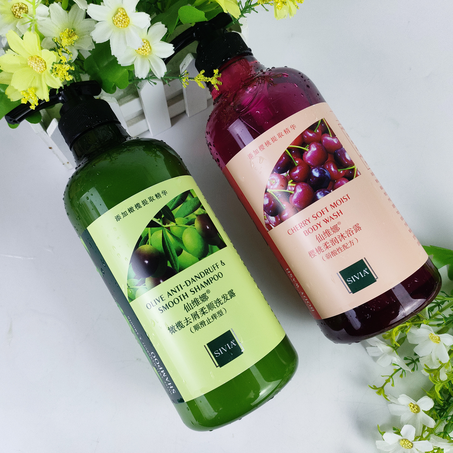 仙维娜橄榄去屑柔顺洗发露沐套装