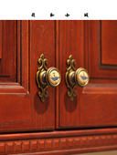 新中式 覆古老陶瓷实木衣柜门柜抽屉门拉手小拉手 美欧式