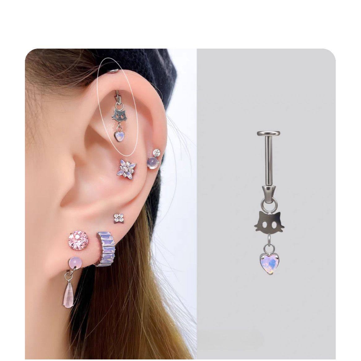 可爱甜美风爆闪耳环高级感气质养耳洞耳骨钉流苏耳饰女,饰品/流行首饰/时尚饰品新,耳钉,淘宝优惠券,粉丝福利购,淘宝优惠卷