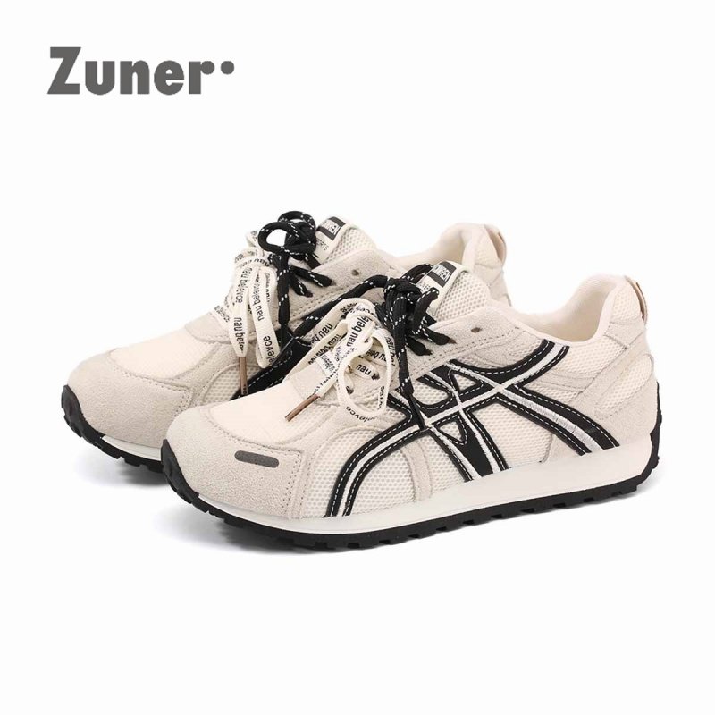 尊儿小众拼色运动鞋女2026春季新款百搭字母设计平底轻便休闲板鞋,女鞋,时尚休闲鞋,淘宝优惠券,粉丝福利购,淘宝优惠卷