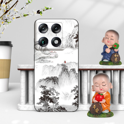 适用摩托罗拉x70airpro手机壳山水浮雕motox70airpro保护套防摔MOTOX70Air中国风硅胶软套X70Air男女创意外壳