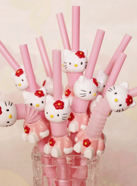 卡通吸管 卡通hello kitty吸管小猴小鸭子雨伞特色吸管 眼镜吸管