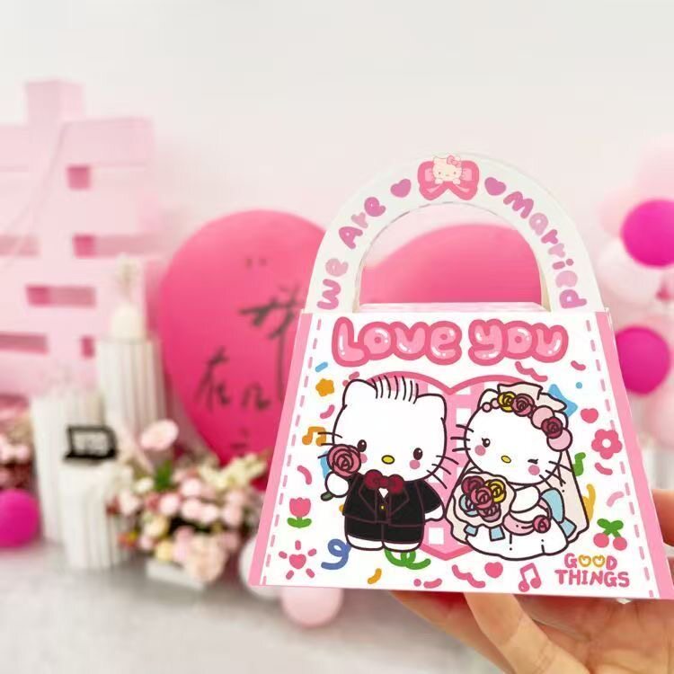 【网红同款】2026新款卡通Kitty结婚喜糖盒婚礼糖果包装伴手礼盒