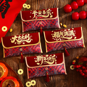 马年布艺新年红包袋万元送长辈高