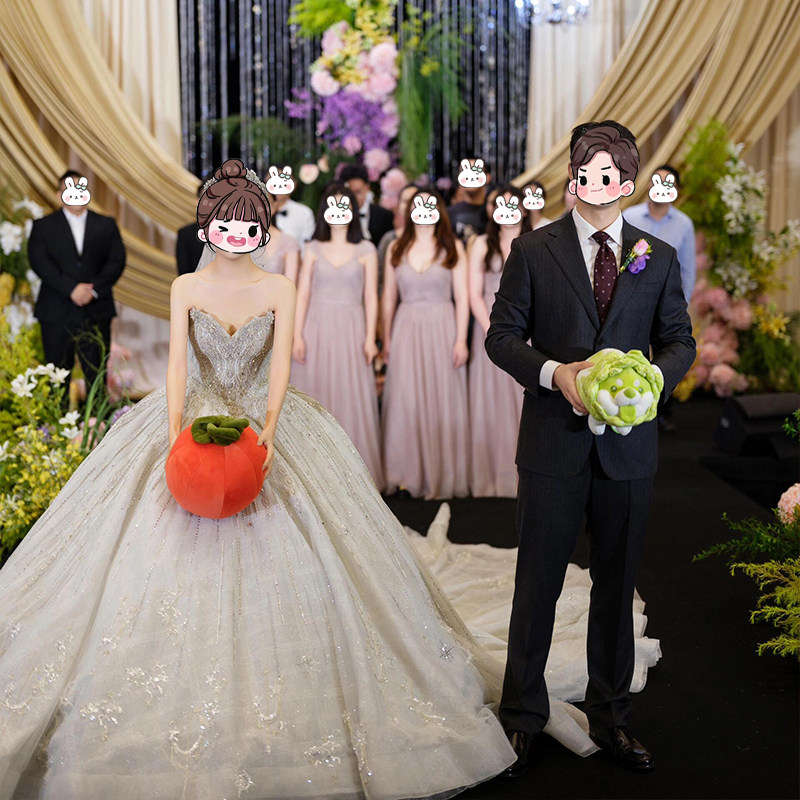 婚礼新娘手捧花事事如意玩偶