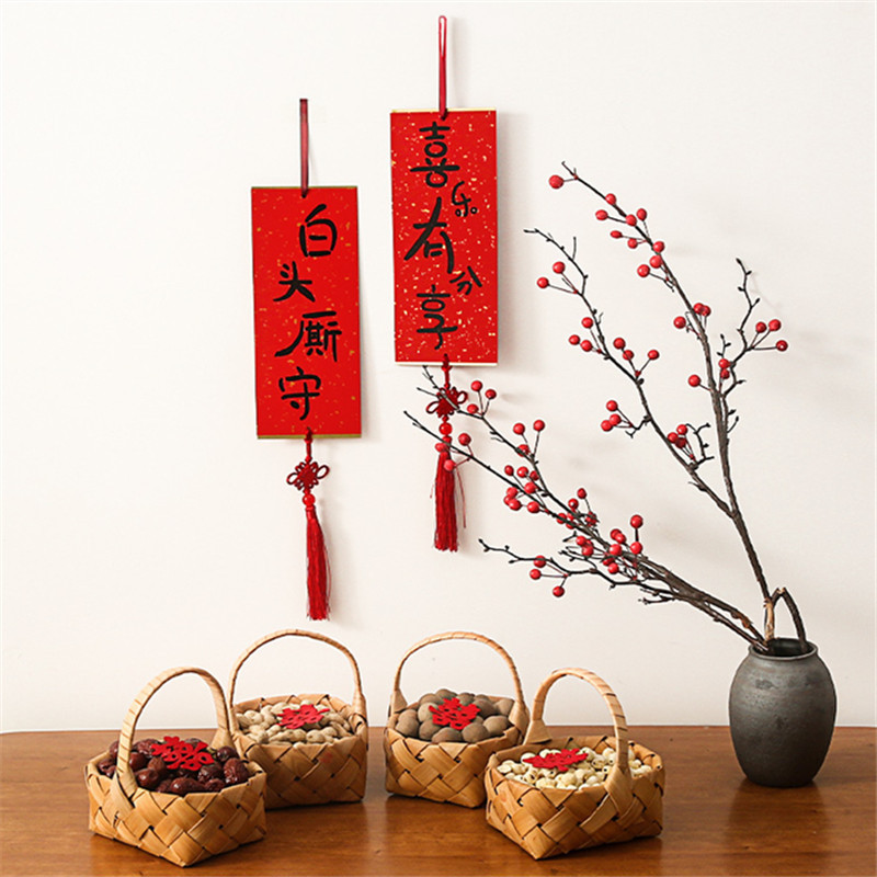 结婚小对联吾家有喜吊坠喜联