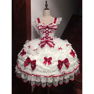 【丝绒甜心】新品洛丽塔蛋糕裙doll感Lolita洋装jsk吊带连衣裙