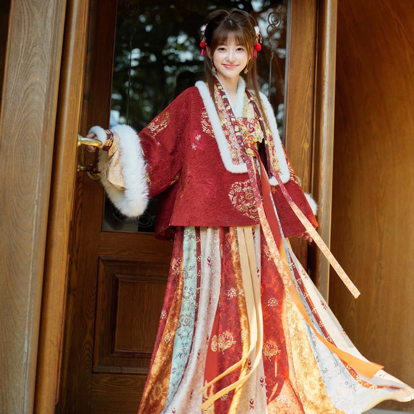 汉服女2025新款冬季金马阳焰全套