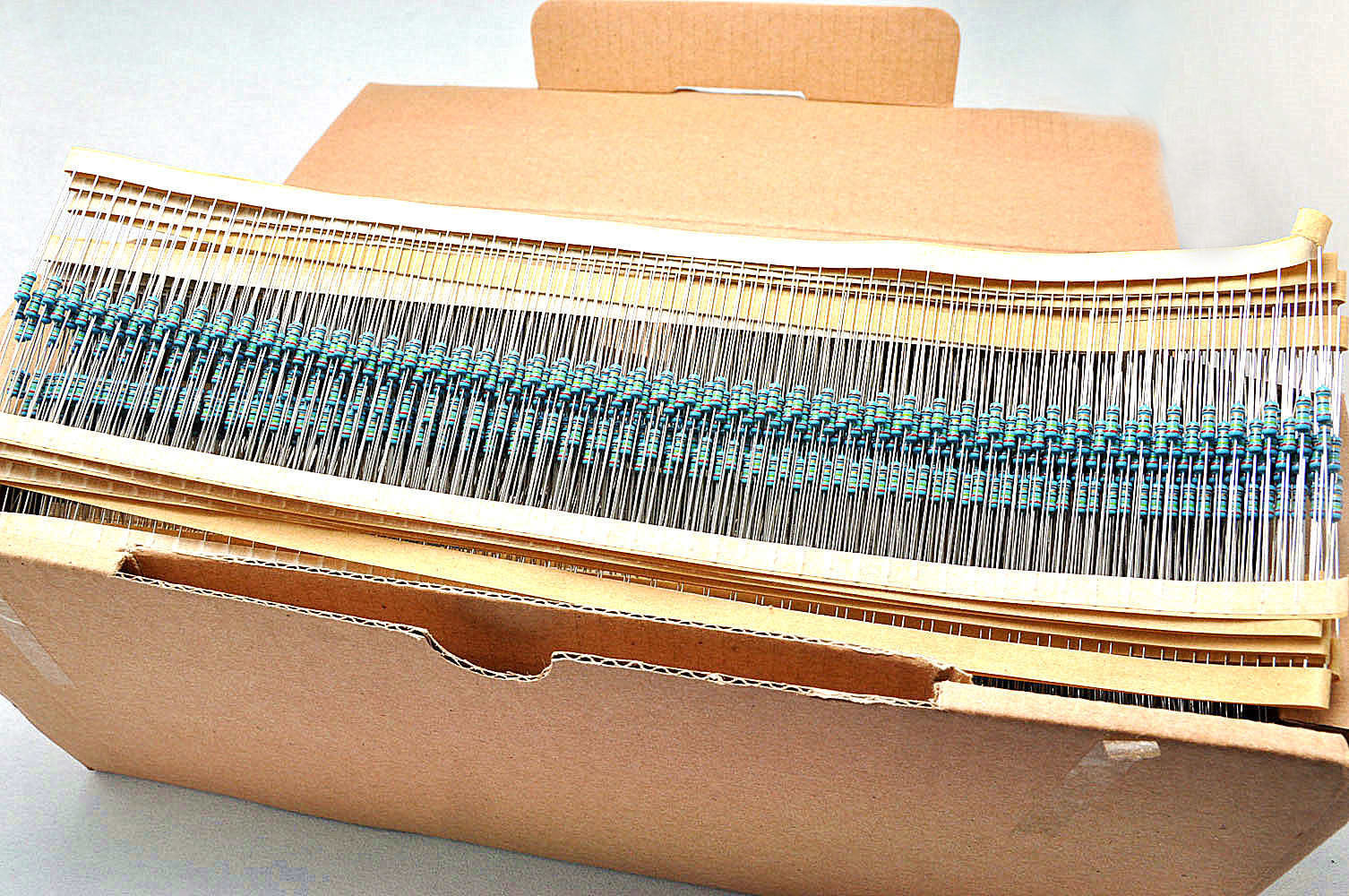 200k 1/4w金属膜电阻 1% 五色环0.25w 编带装100只