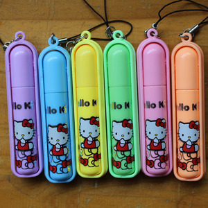 包邮正品hello kitty荧光笔绘画标记笔学生用文具用品凯蒂猫六支
