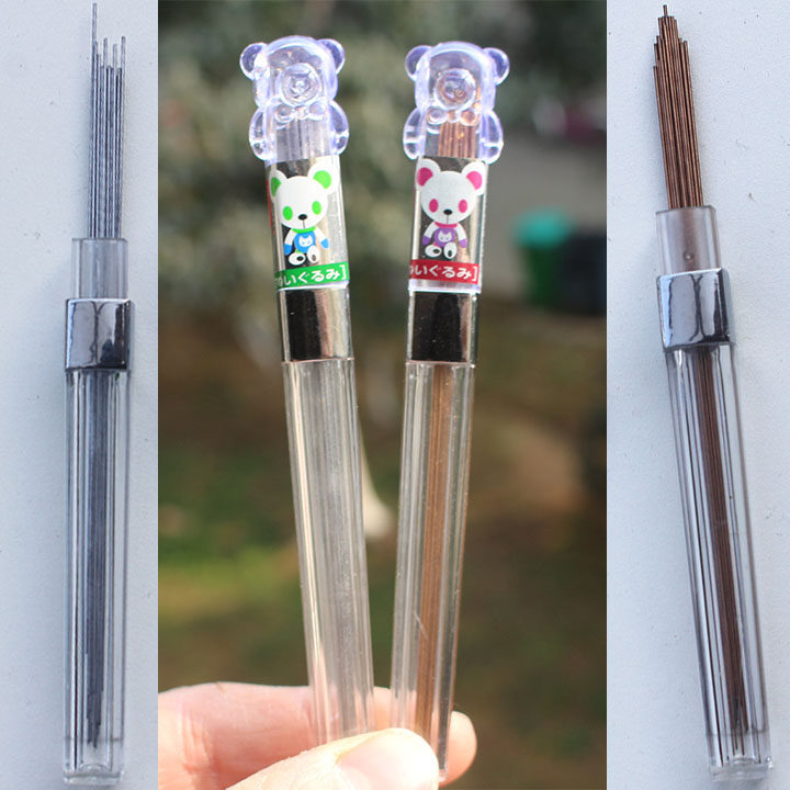 树脂铅芯创思小学生可爱彩色炫彩铅笔芯2B晶炫替芯学生文具0.5