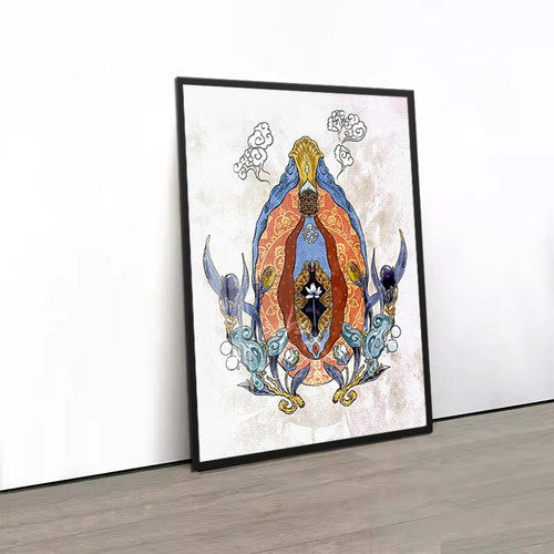 私密养护美容院装饰画医美产康壁画抽象艺术生殖保养宣传墙面挂画