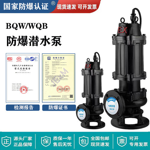 防爆潜水泵不锈钢防爆排污泵
