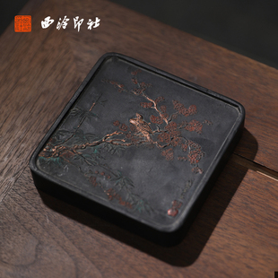 【西泠印社】国家非遗油烟墨收藏墨 工艺美术大师 高档徽墨礼盒老墨版墨条墨块书法专用程君房精品墨锭礼物