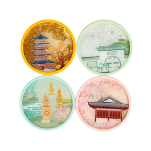 西泠印社集团西湖十景杯垫文创2025新款创意杭州景区纪念品小礼物