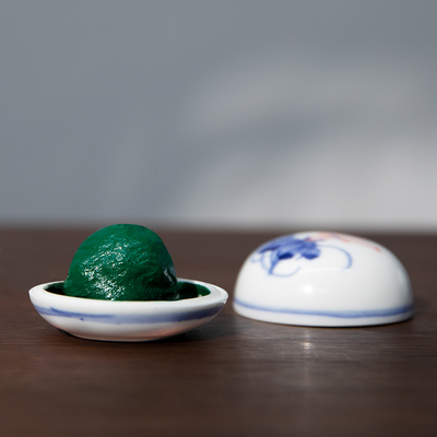 西泠印社绿色印泥书法专用