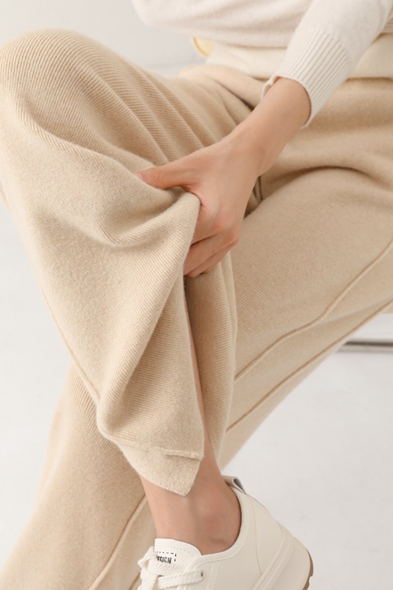 23新款侧开叉阔腿裤纯色裤女裤子秋冬女加长100%纯羊毛拖地裤,女装/女士精品,休闲裤,淘宝优惠券,粉丝福利购,淘宝优惠卷