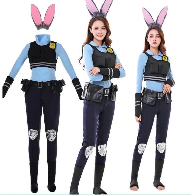 出租朱迪兔子拟人cos服装疯狂动物城兔子警官服