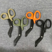 户外EDC急救医疗剪刀弯头纱布剪刀不锈钢绷带剪子EMT野外生存装 备