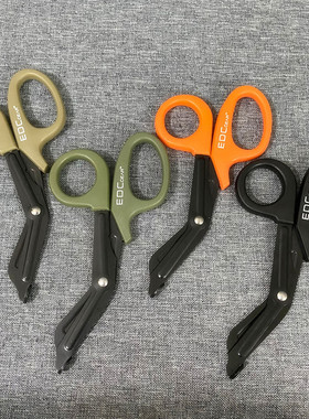 户外EDC急救医疗剪刀弯头纱布剪刀不锈钢绷带剪子EMT野外生存装备