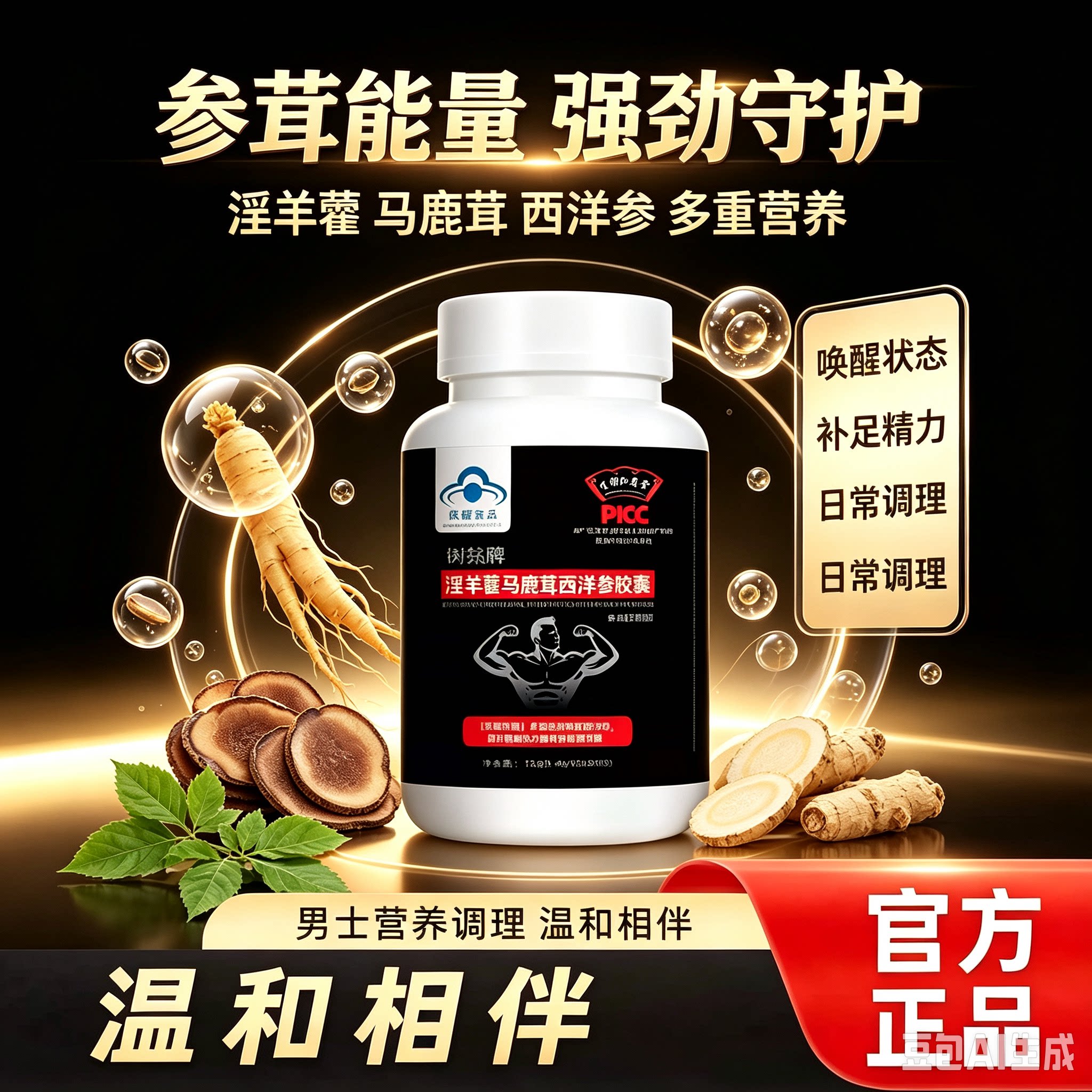 冠仲盛参茸羊藿马鹿茸西洋参胶囊